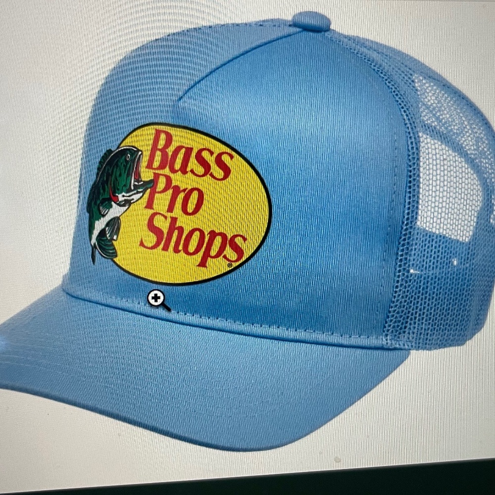 H - Powder Blue Bass Pro Men's Mesh Trucker Cap